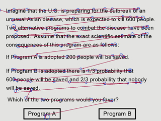 A scanpath (i.e., a series of fixations and saccades) superimposed on text